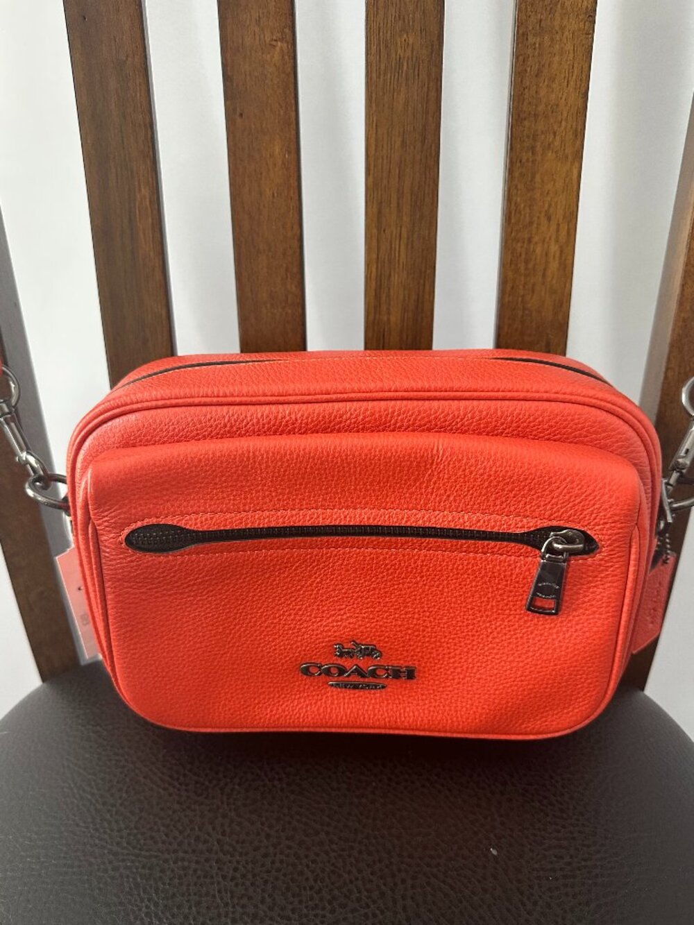 Coach Elias Orange Mango Leather Crossbody Bag Style #D2557-CJ509 *NWT*
